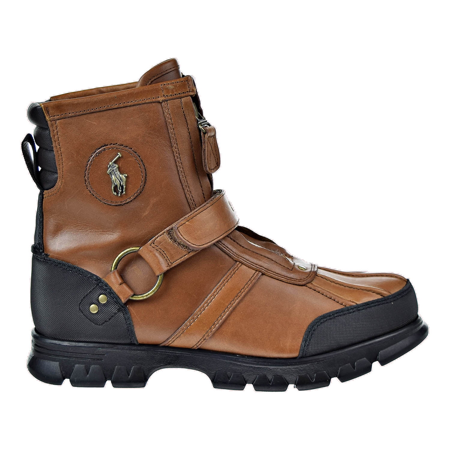 RALPH LAURENブラウン スエード ハイカットブーツ Polo Ralph Lauren Conquest III Men's Winter Duck Boots Leather
