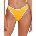 thumbnail image 1 of Polo Ralph Lauren Contrast Trim High Leg Bikini Bottoms Swimwear Gold Size Large, 1 of 2