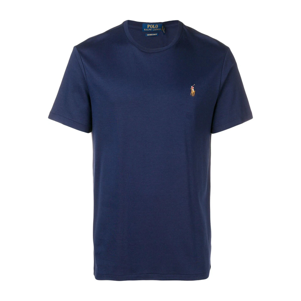 Tシャツ・カットソー Polo Ralph Lauren T-Shirt Blue In Cotton Custom Slim-Fit Polo Ralph Lauren Custom Slim Fit T-Shirt Cotton Navy - S