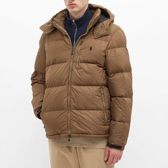 Polo Ralph Lauren DARK TAUPE Men's El Cap Down Filled Jacket, US Small