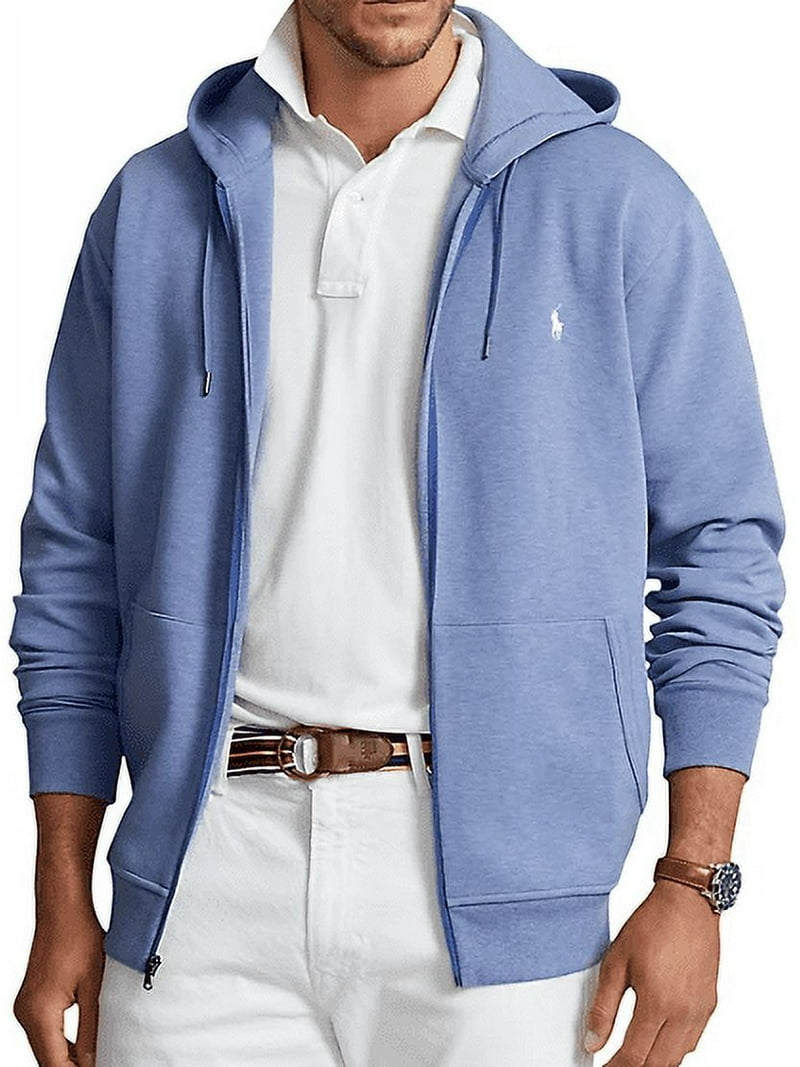 Polo Ralph Lauren Double-Knit Full-Zip Hoodie - Lattice Blue