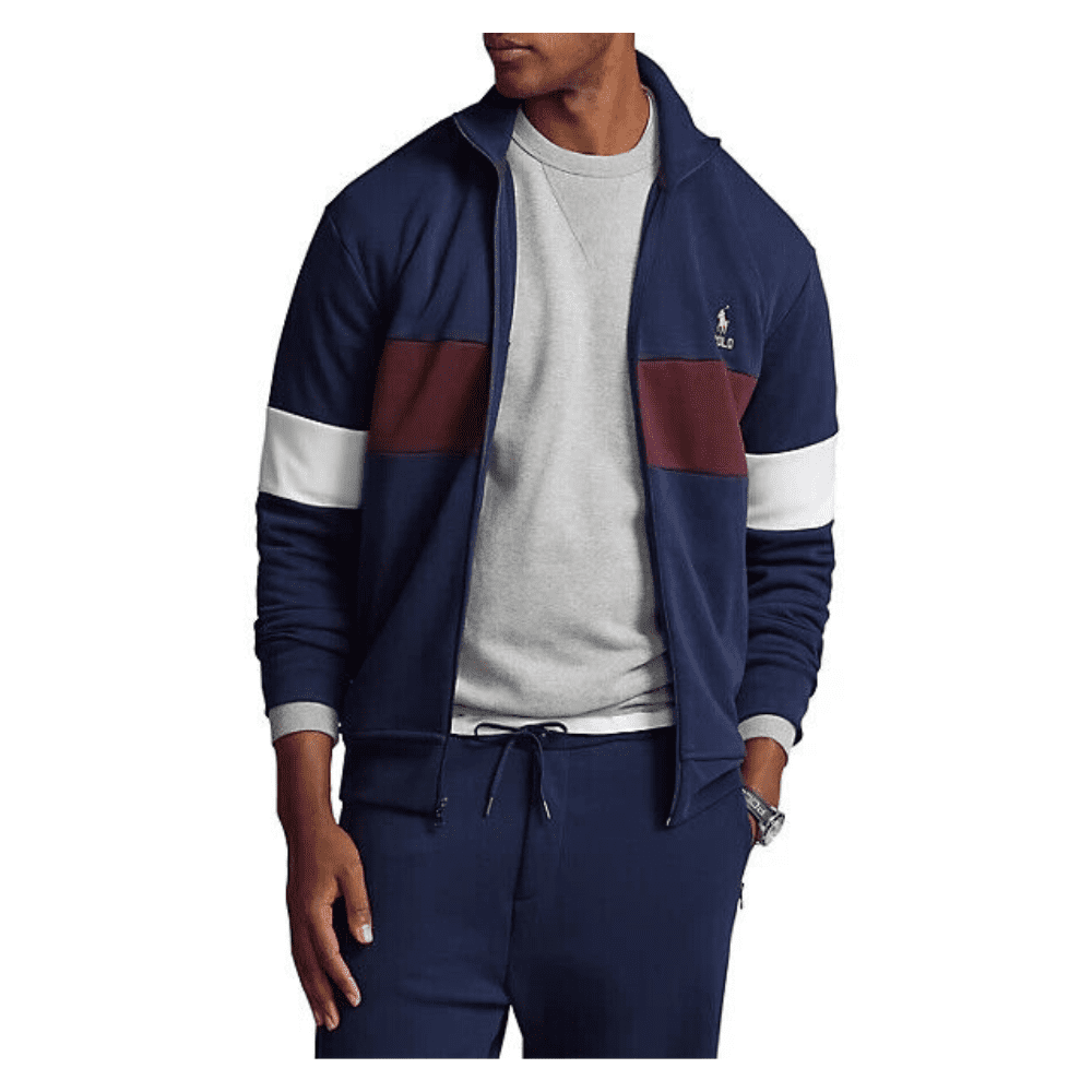 Polo Ralph Lauren Double-Knit  Jacket, Navy Multi, 3LT