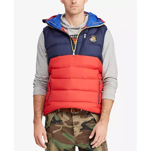 Polo Ralph Lauren Downhill Skier Men's Hooded Down Vest Size XLarge
