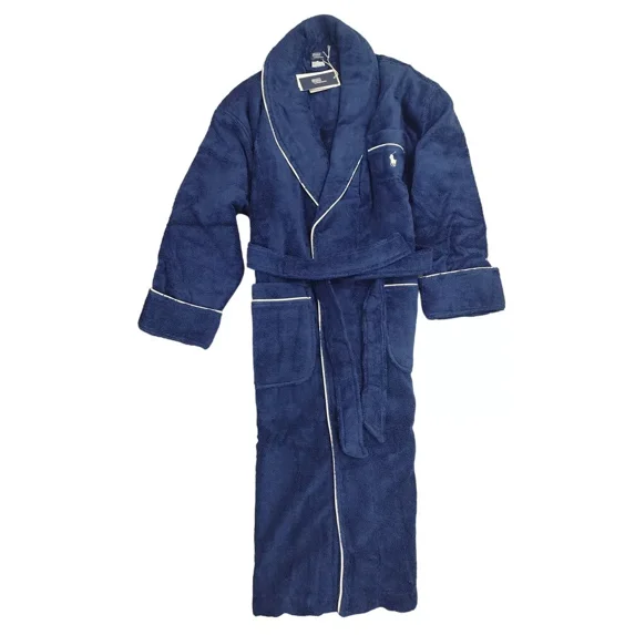 Polo Ralph Lauren Essentials Cotton Robe - 4P0005-S/M-Navy