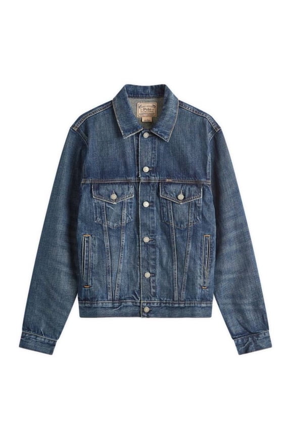 Faded Denim Trucker Jacket, Size X-Small