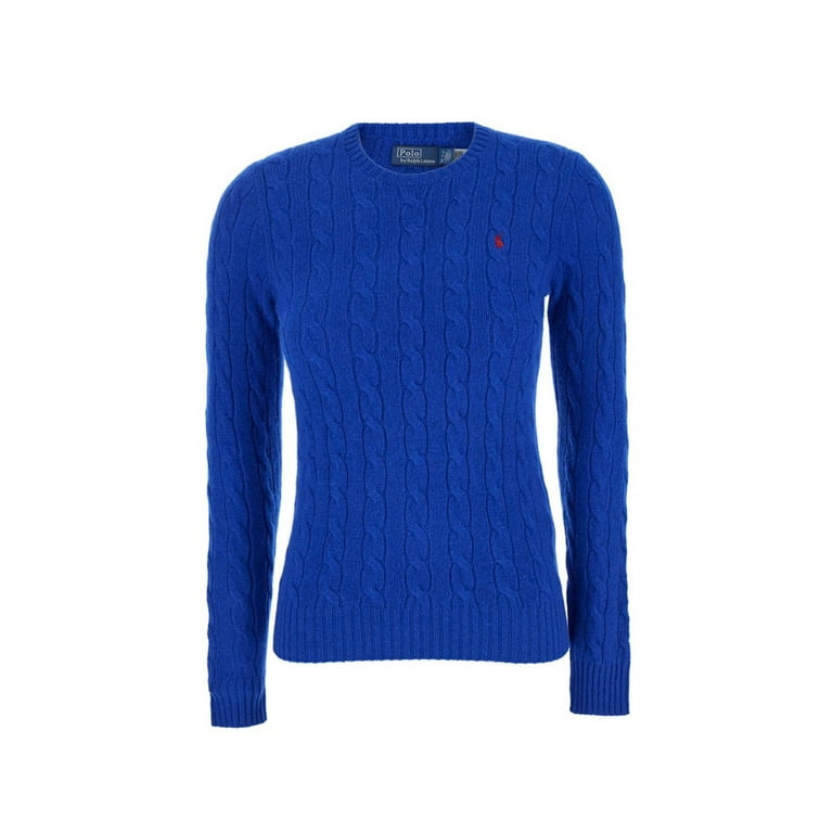 Polo Ralph Lauren Royal Blue Classic Cable Knit Sweater (Women's