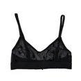 thumbnail image 1 of Polo Ralph Lauren Flocked Pony Scoopneck Bralette - 4P0132 (Onyx, XS), 1 of 1