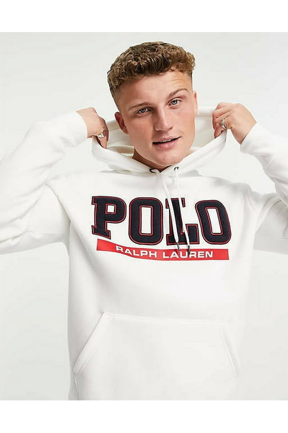 Front Logo Printed Drawstring Hoodie Size M