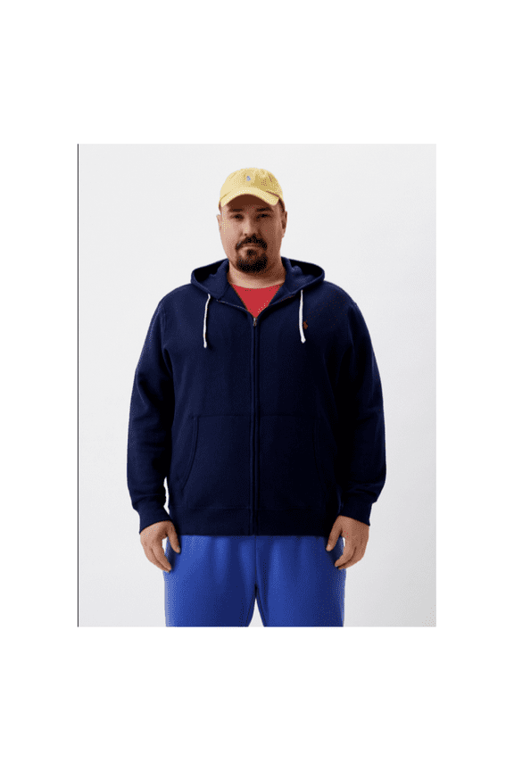 Polo Ralph Lauren Full Zip Hoodie Sweatshirt Big and Tall 3XB Navy w/Red Pony