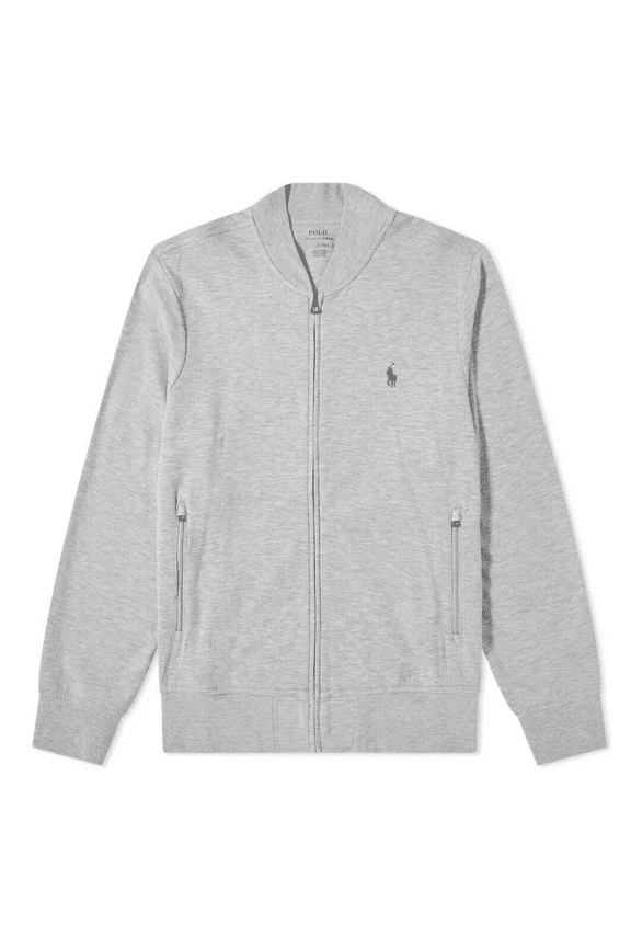 Full Zip Jersey Bomber Mens Grey Heather w/Grey Pony, XL