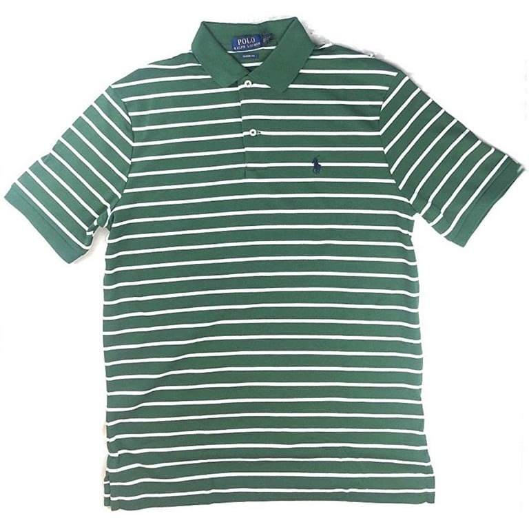 Polo Ralph Lauren GREEN/WHITE Men's Classic Fit Stripe Polo Shirt