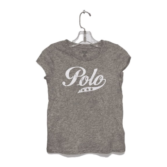 Polo Ralph Lauren GREY HEATHER Girl's S/S T-Shirt, US 5
