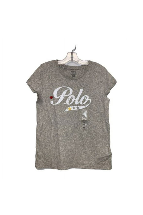 GREY HEATHER Girl's S/S T-Shirt, US 5