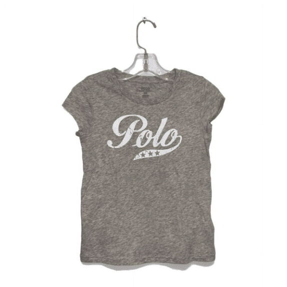 Polo Ralph Lauren GREY HEATHER Girl's S/S T-Shirt, US 6