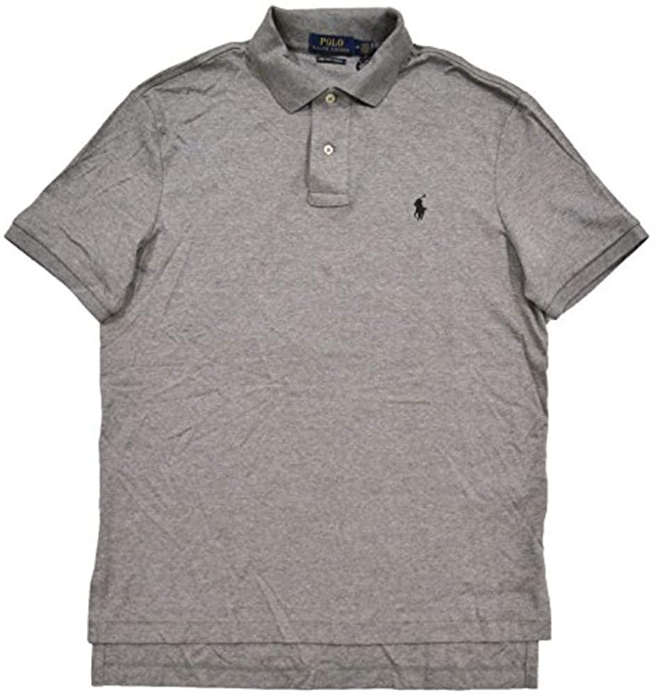  POLO RALPH LAUREN Mens Classic Fit 3 Button Interlock Polo  Shirt (Medium, Light Gray Heather) : Clothing, Shoes & Jewelry