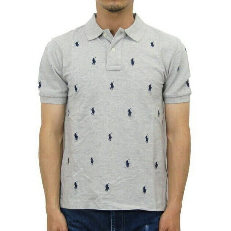 Polo Ralph Lauren GREY/NAVY Boy's Multi-Pony S/L Polo Shirt Polo Ralph Lauren GREY/NAVY Boy's Multi-Pony S/L Polo Shirt