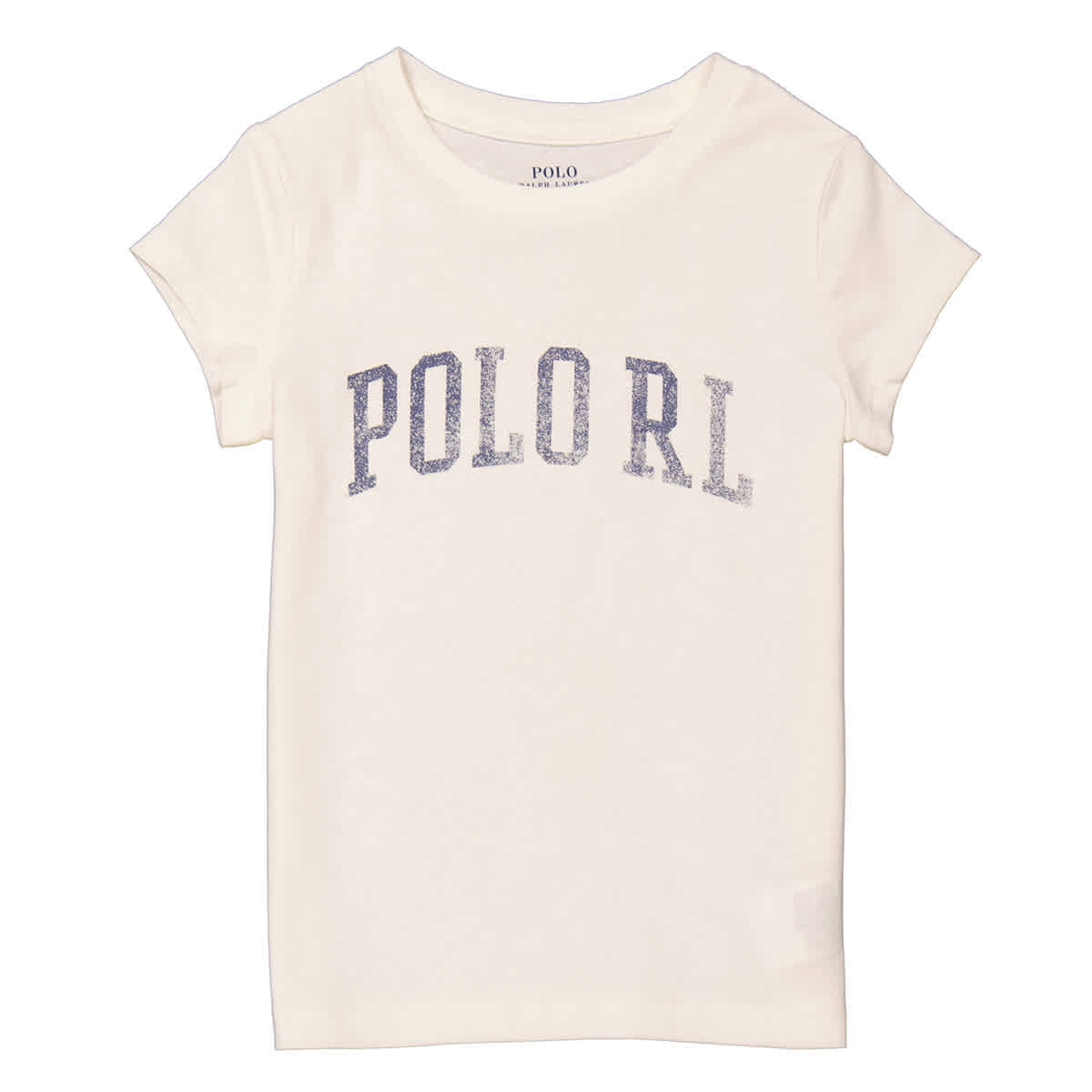 Tシャツ・カットソー Ralph Lauren SS25 Polo shirts (710967425004 DECKWASH WHITE) Polo Ralph Lauren Girls Deckwash White Graphic Cotton T