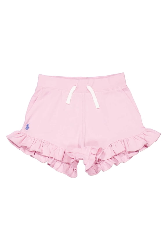 Girls Ruffled Stretch Mesh Shorts, Size Small