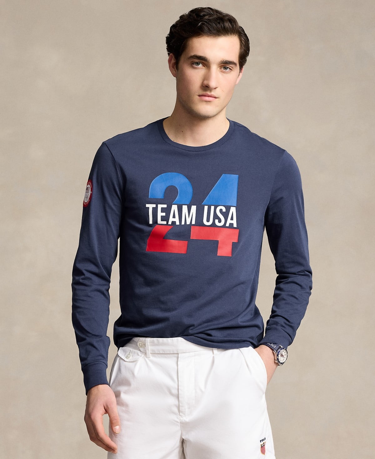 Tシャツ・カットソー POLO RALPH LAUREN / TEAM USA LONG SLEEVE T-SHIRT Ralph Lauren Team Usa Olympic