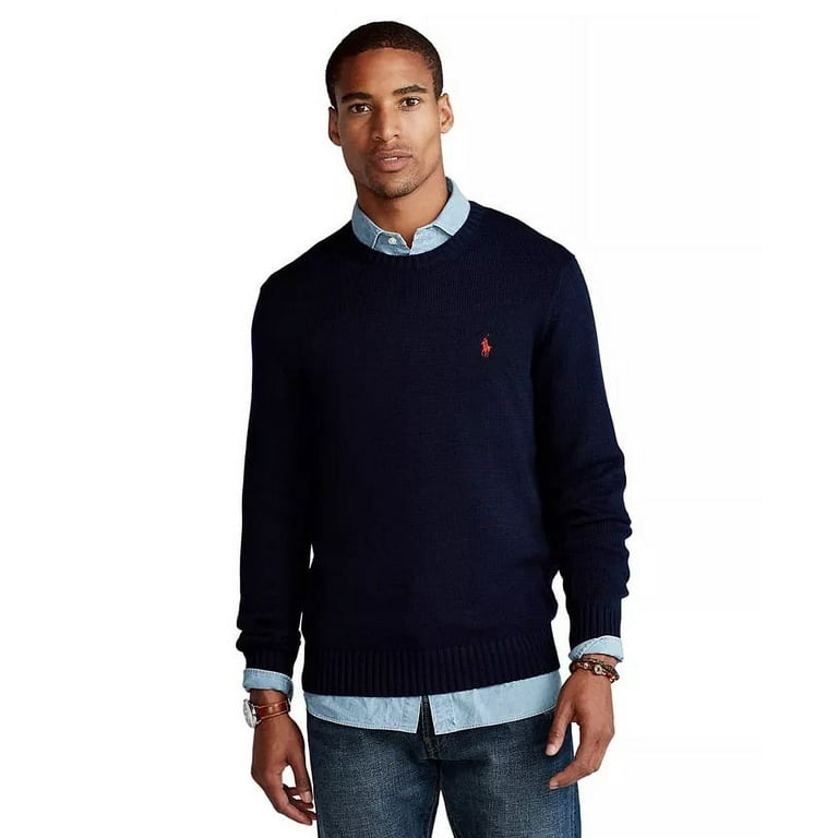 Polo Ralph Lauren HUNTER NAVY Men s Cotton Crewneck Sweater US Medium