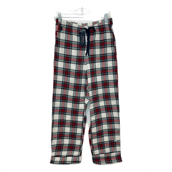 Polo Ralph Lauren IVORY/PLAID Unisex Plaid Pajama Pant, US Small