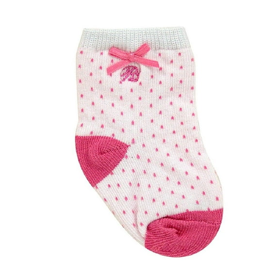 Polo Ralph Lauren Infant Girls Socks White/Pink, 18-24 Months, Single Pack