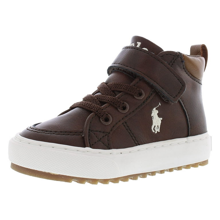 Polo Ralph Lauren Jaxson Infant Toddler Shoes Size 5 Color Chocolate Cream Walmart