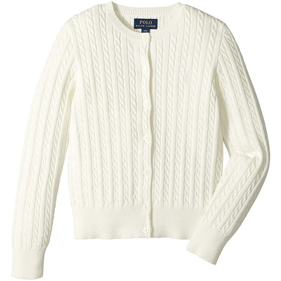 Polo Ralph Lauren Girls' Cable Knit Cotton Cardigan