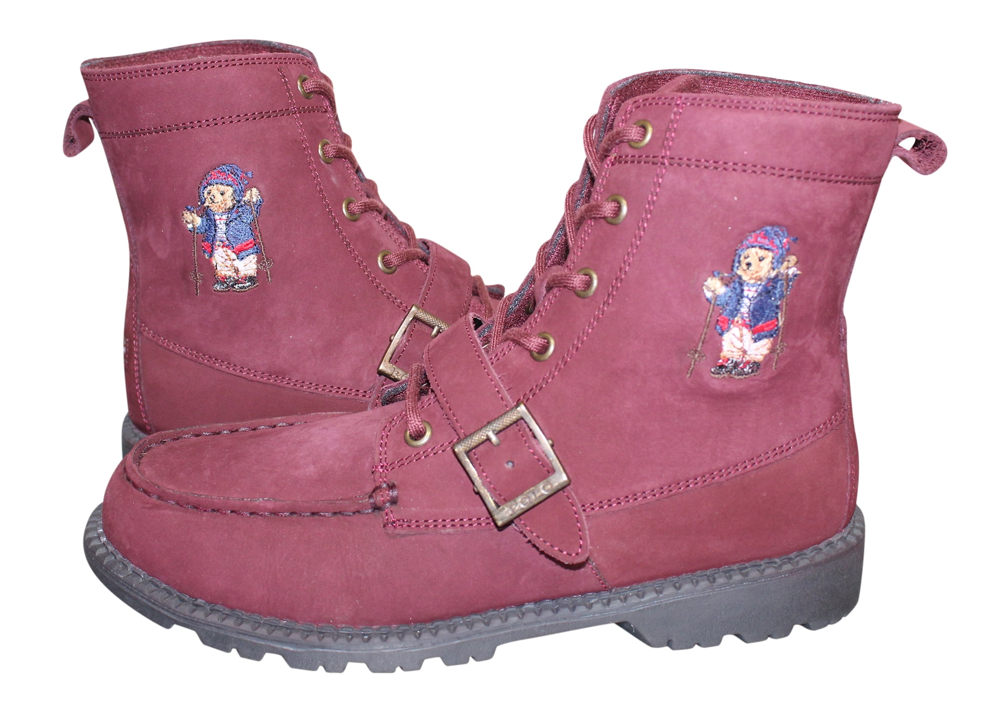Polo ranger boots burgundy discount