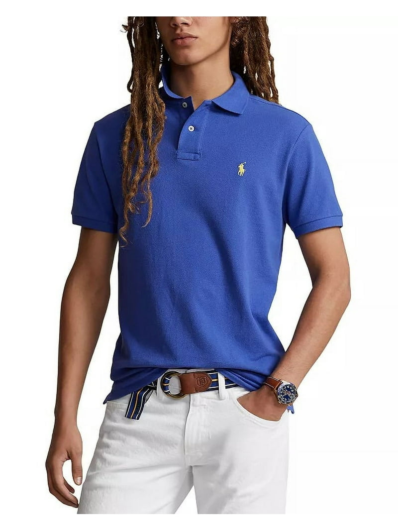 ★★POLO RALPH LAUREN★★ Short sleeve sports shirt blue MNP Polo Ralph Lauren Men Slim fit Short Sleeve Polo Shirt XXL