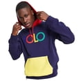 thumbnail image 1 of Polo Ralph Lauren Logo Colorblock Double-Knit Hoodie Sweatshirt (Navy, Medium), 1 of 5