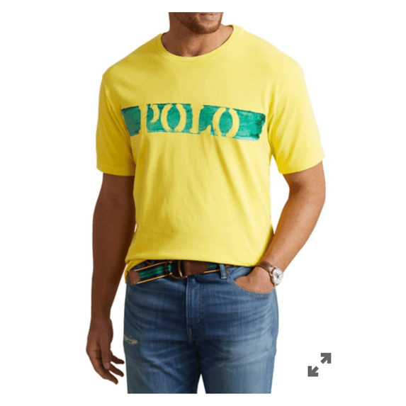 Polo Ralph Lauren Logo Jersey T-Shirt, Coastal Yellow, M