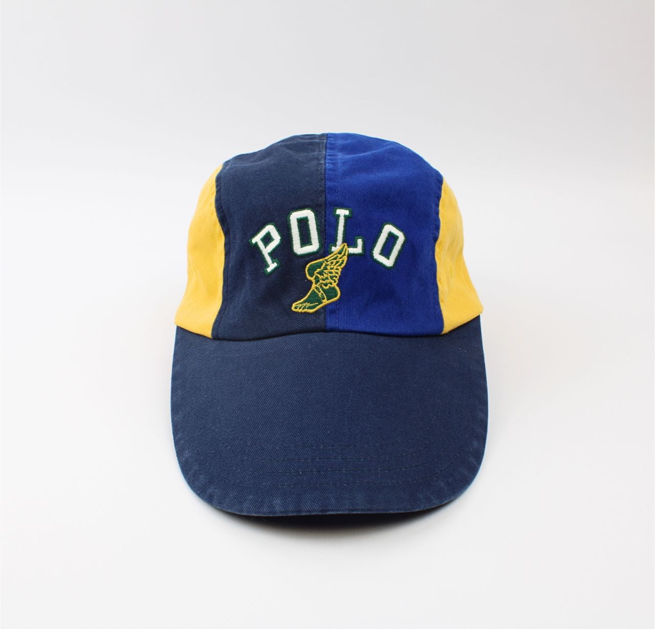 Polo Ralph Lauren Long Bill Blue Yellow Wing Twill Ball Cap