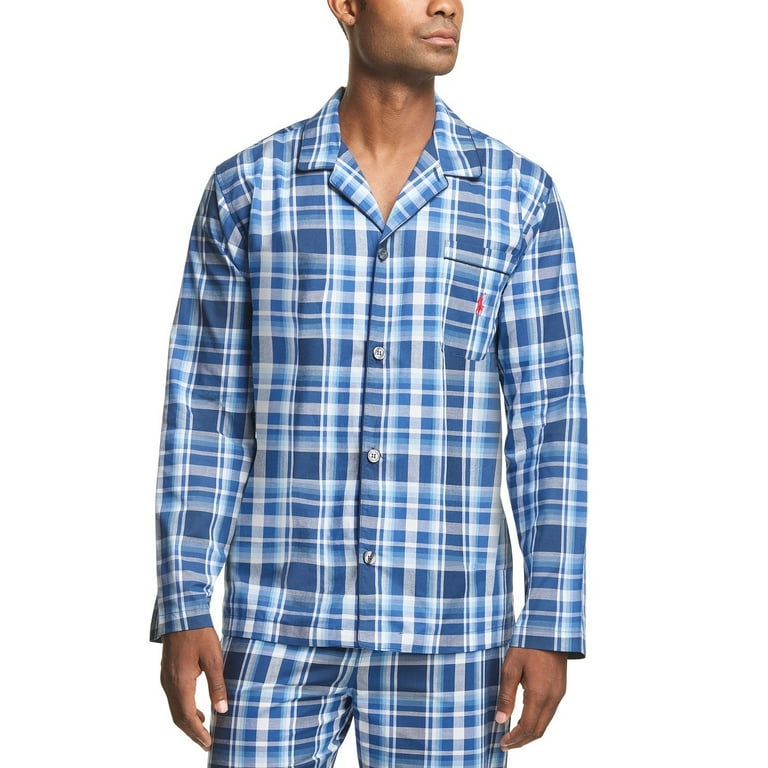 Polo Ralph Lauren MONROE PLAID Woven Pajama Top, US Large, 57% OFF