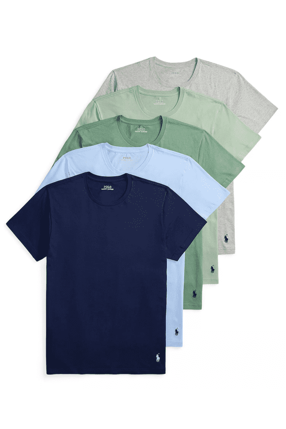 MULTI Men's Crewneck Undershirts, 5-Pack, US Medium