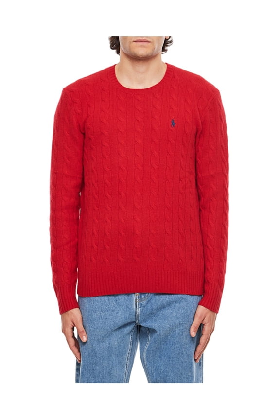 Cable-Knit Sweater With Classic Crew Neckline (Men's)