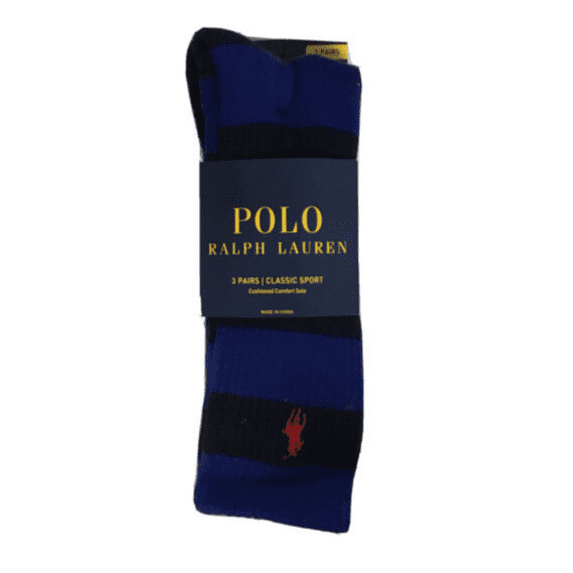 Polo Ralph Lauren Men Classic Sport Cushioned Sole 3-Pairs Socks, Multi,Sz 10-13