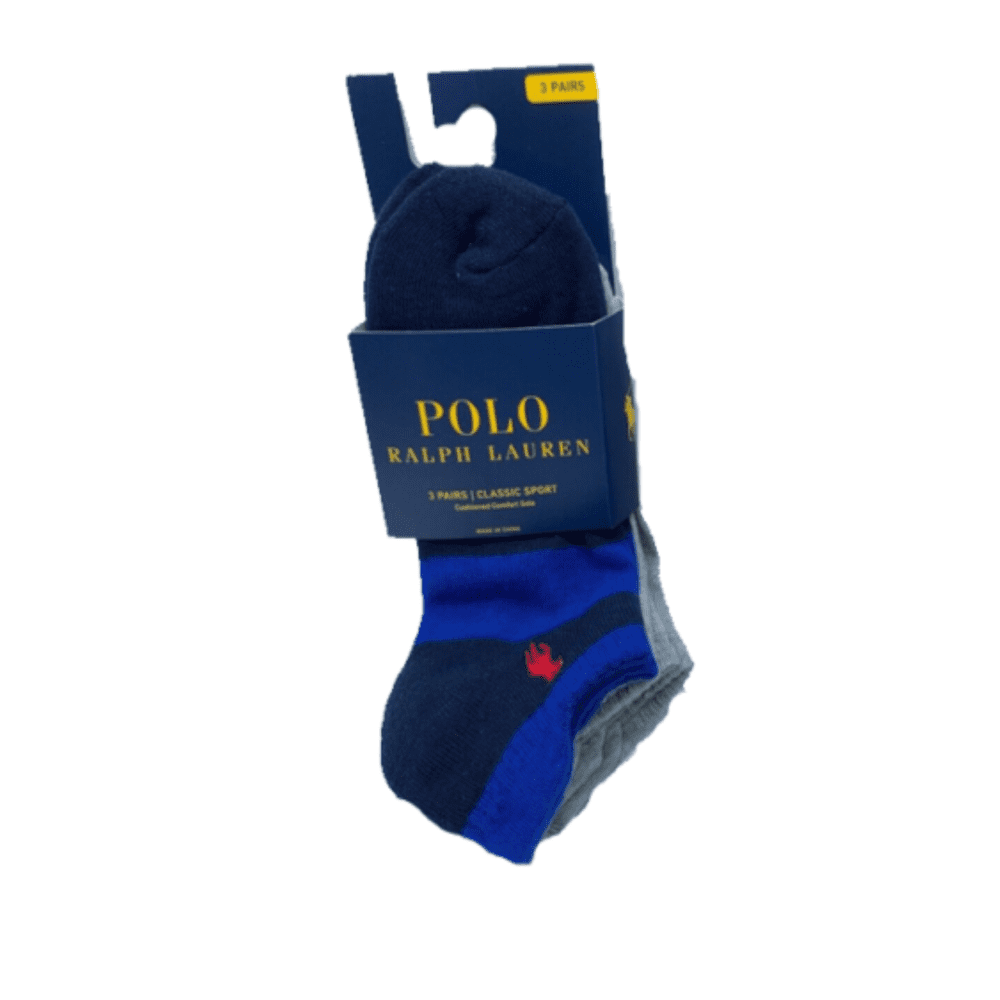 Polo Ralph Lauren Men Classic Sport Cushioned Sole 3-Pairs Socks, Multi,Sz 10-13