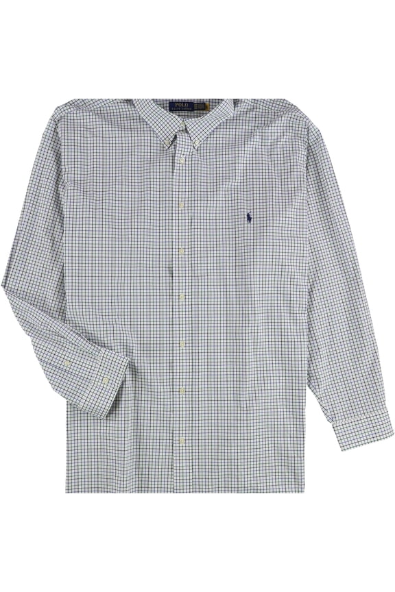 Mens Classic Strecth Button Down Dress Shirt, Multicoloured, Big & Tall, 2XLT
