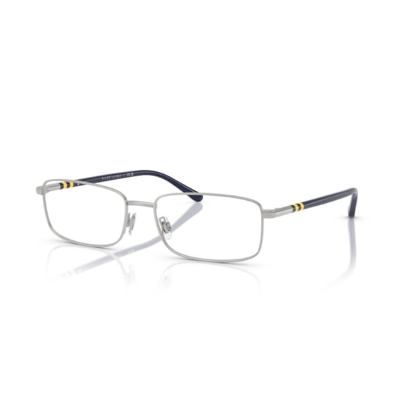 Polo Ralph Lauren Men's 0Ph1235 Rectangular Metal Eyeglass Frames Silver