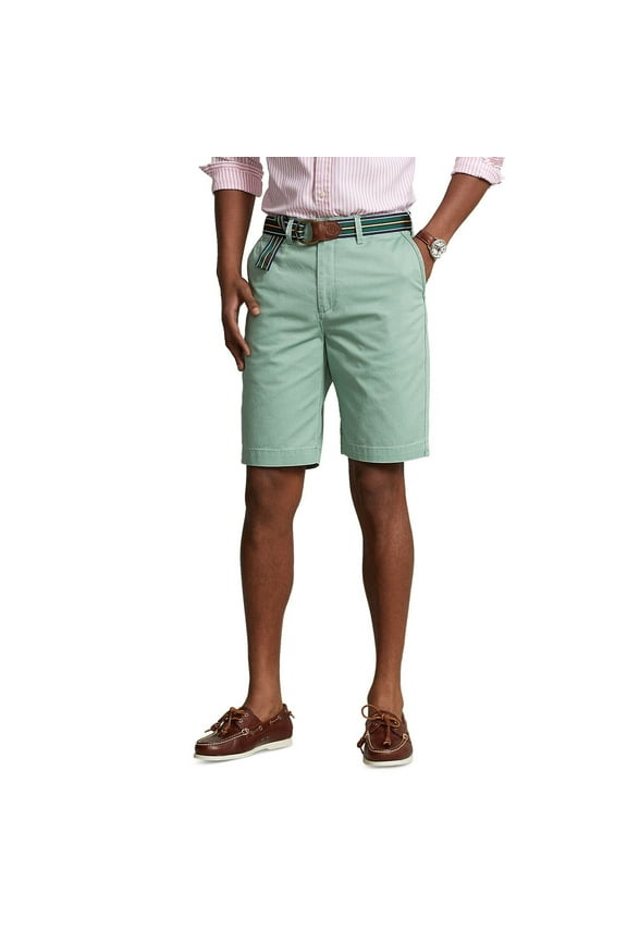 Men's 10-Inch Relaxed Fit Twill Shorts Faded Mint Size 35 B4HP