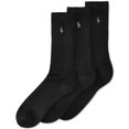 thumbnail image 1 of Polo Ralph Lauren Men's 3 Pack Crew Socks Black Size 10-13, 1 of 3