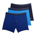 thumbnail image 1 of Polo Ralph Lauren Men's 3-Pack Microfiber Boxer Briefs (Medium, Blues/Black), 1 of 1