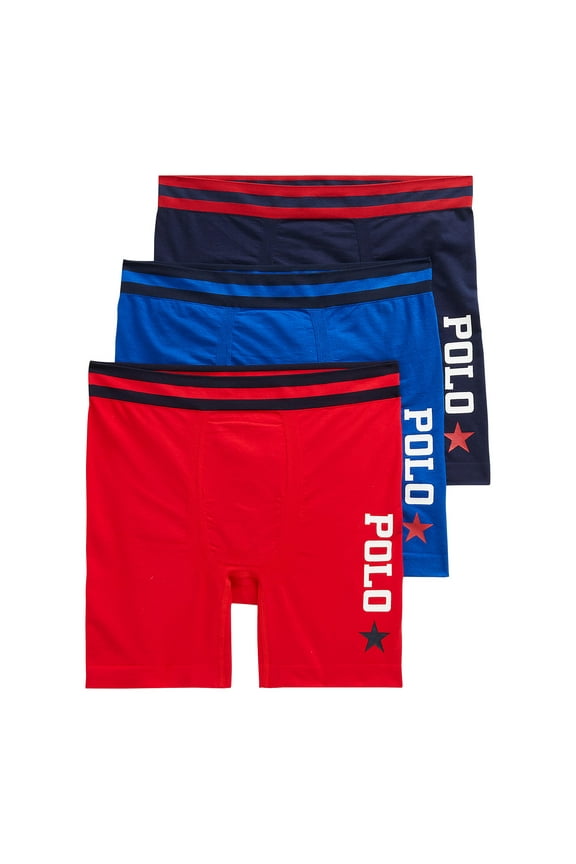 Polo Ralph Lauren Men's 3 Pack Seamless Four-way Stretch Boxer Briefs Sz Small