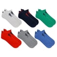 thumbnail image 1 of Polo Ralph Lauren Men's 6-Pack Big Pony Low Cut Ankle Sock, Assorted, 10-13, 1 of 2