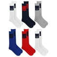 thumbnail image 1 of Polo Ralph Lauren Men's 6-Pack Square Logo Crew Sock, Assorted, 10-13, 1 of 2