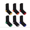 thumbnail image 1 of Polo Ralph Lauren Men's 6-Pk. Performance Colored Heel Toe Crew Socks, 1 of 2