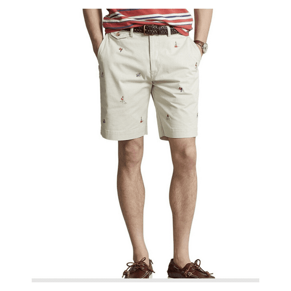 Polo Ralph Lauren Men's 9-Inch Stretch Classic-Fit Chino Shorts Size 30