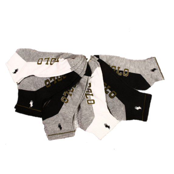 Polo Ralph Lauren Men's Athletic 6 Pair Quarter Crew Socks,Multicolors,10-13