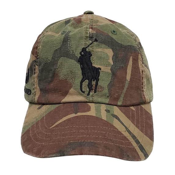 Polo Ralph Lauren Men's Big Pony Chino Cap, Camo (Black Logo) (One Size)
